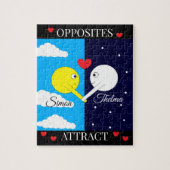 Opposites Attract: Sun & Moon in Love Legpuzzel (Verticaal)
