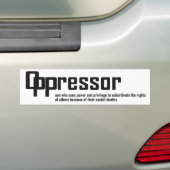 Oppressor Bumpersticker (Op auto)