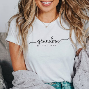 Opr. 20XX Toekomstige Oma Cadeau voor Grootmoeder T-shirt