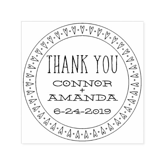 oprecht dank u aangepaste stempel (Design)