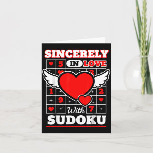 Oprecht Verliefd Op Sudoku Schattige Valentijnen Kaart