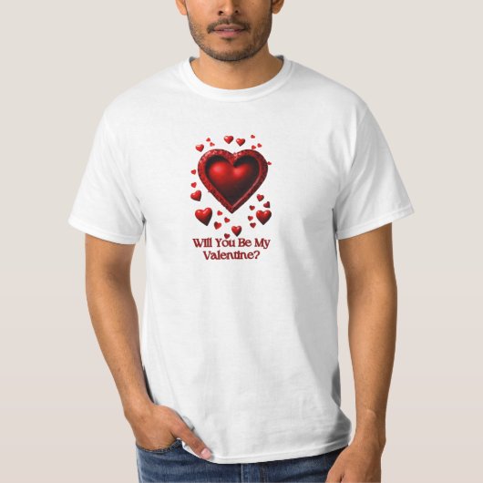 oprecht voorstel T-shirt: wees mijn Valentijn? T-shirt (Voorkant)