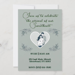 Oprechte Baby shower Kaart met aanstaande ouders