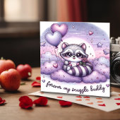 Oprechte ballon wasbeer Valentijnse Kaart