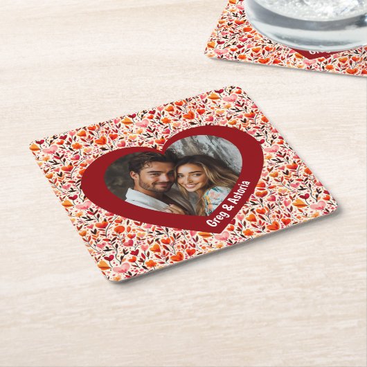 Oprechte bloei kartonnen onderzetters (Schuin)