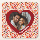 Oprechte bloei kartonnen onderzetters (Voorkant)