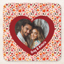 Oprechte bloei kartonnen onderzetters