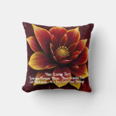 Oprechte bloemen: een gepersonaliseerde puzzelverr kussen (Voorkant)