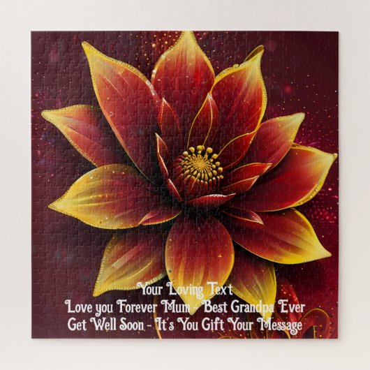 Oprechte bloemen: een gepersonaliseerde puzzelverr legpuzzel (Verticaal)