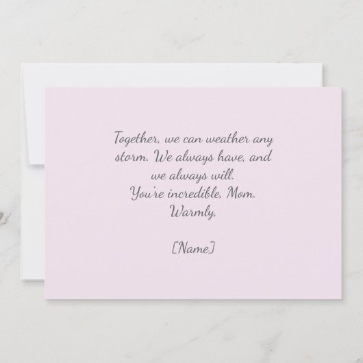 Oprechte Bloemen Moeder Illustratie moederdag Kaart (Achterkant)