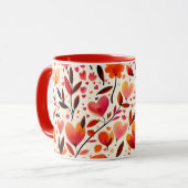 Oprechte bloemen: Valentijnsdag Mok (Voorkant links)