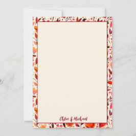 Oprechte Blooms Flat Thank You Card Bedankkaart