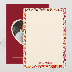 Oprechte Blooms Flat Thank You Card Bedankkaart