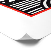 Oprechte boom van liefde: zwarte en witte volkskun poster (Hoek)