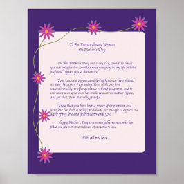 oprechte brief aan moeder figuur poster