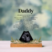 Oprechte Bump Gedicht voor Daddy Ultrasonography Acryl Bord (Neutraal)