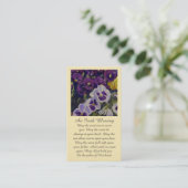 oprechte condoleancekaart visitekaartje (Staand voorkant)