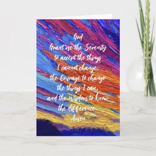 Oprechte condoleances Gebed Kaart (Voorkant)