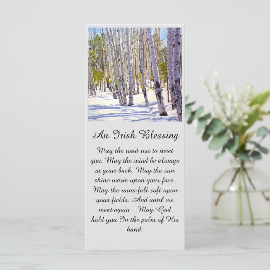oprechte condoleances Irish Blessing Sympathy Card (Staand voorkant)