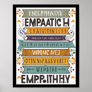 Oprechte connecties Inspirerend empathie citaten Poster