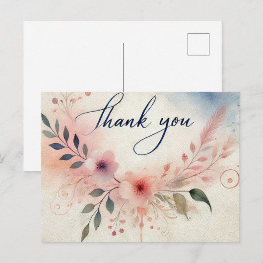 Oprechte Dank - Dankjepostkaart Collectie Briefkaart (Voorkant / Achterkant)