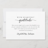 oprechte dankbaarheid begrafenis bedankkaart (Voorkant)