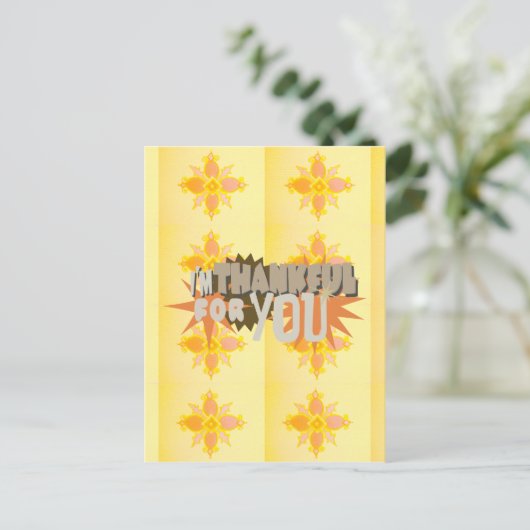 Oprechte dankbaarheid: "Dankbaar voor jou" met lie Briefkaart (Staand voorkant)