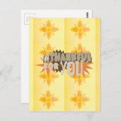 Oprechte dankbaarheid: "Dankbaar voor jou" met lie Briefkaart (Voorkant / Achterkant)