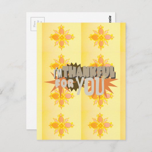 Oprechte dankbaarheid: "Dankbaar voor jou" met lie Briefkaart (Voorkant / Achterkant)