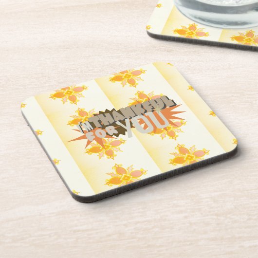 Oprechte dankbaarheid: "Dankbaar voor jou" met lie Onderzetter (Linkerzijde)