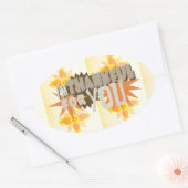 Oprechte dankbaarheid: "Dankbaar voor jou" met lie Ovale Sticker (Envelop)