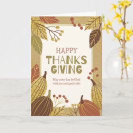 Oprechte dankbetuigingen met Thanksgiving Kaart