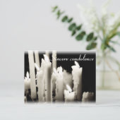 Oprechte deelneming briefkaart (Staand voorkant)