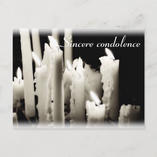 Oprechte deelneming briefkaart (Voorkant)