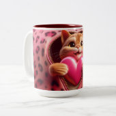 oprechte elegantie: aangepaste Valentijnsdag Tweekleurige Koffiemok (Voorkant links)