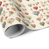 oprechte elegantie: Valentijn verfraaiing Cadeaupapier (Rol Hoek)