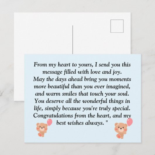 Oprechte en gezonde massage voor alle leeftijden briefkaart (Voorkant / Achterkant)