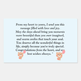 Oprechte en gezonde massage voor alle leeftijden rechthoekige sticker