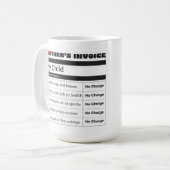 oprechte foto - Moeders factuur waardering Koffiemok (Voorkant links)