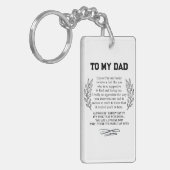 Oprechte Gezegde met papa van Son Daughter Sleutelhanger (Voorkant Links)