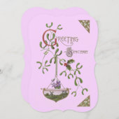 "Oprechte Groet" Vintage blanco Kaart (Voorkant / Achterkant)