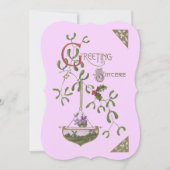 "Oprechte groet" Vintage blanco Kaart (Voorkant)