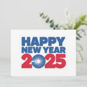 Oprechte groet voor 2025 kerstkaart (Staand voorkant)
