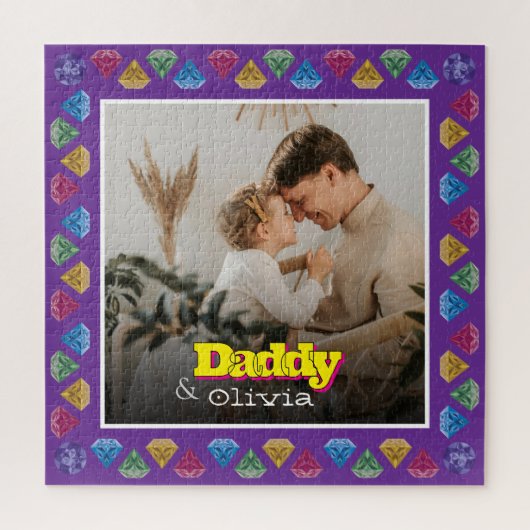 Oprechte herinnering voor papa - gepersonaliseerde legpuzzel (Verticaal)
