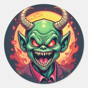 Oprechte horror: The Mischievous Goblin Ronde Sticker