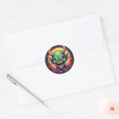Oprechte horror: The Mischievous Goblin Ronde Sticker (Envelop)
