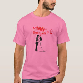 Oprechte huwelijksaanzoek Art - Romantische moment T-shirt