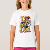 Oprechte "I Love You Dad" Kinder T-shirt (Voorkant)