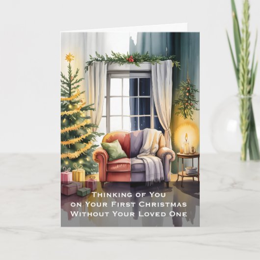 Oprechte Kerstscène Met Wintercontrast Kaart (Voorkant)