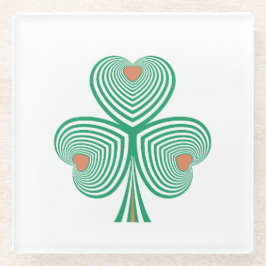 oprechte klaver glazen onderzetter